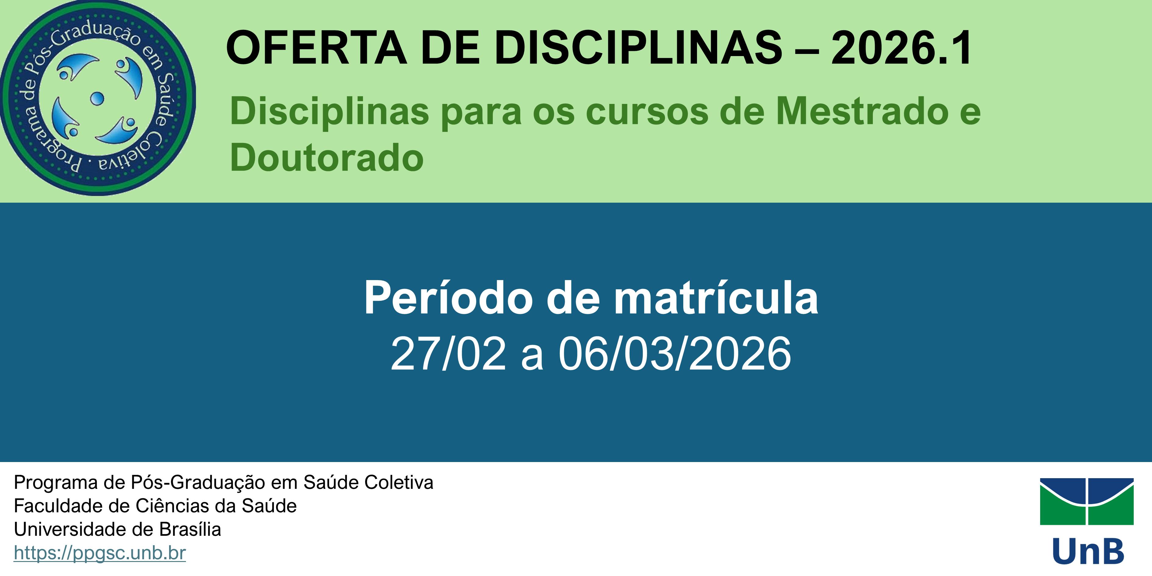 Oferta de Disciplinas